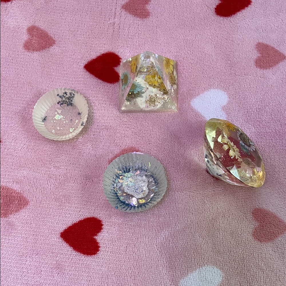 Colorful Resin Paperweights Set